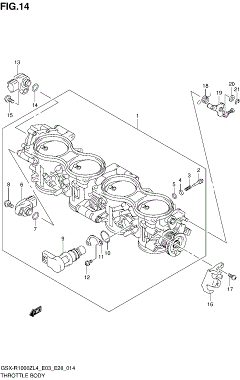 THROTTLE BODY (GSX-R1000ZL4 E33)