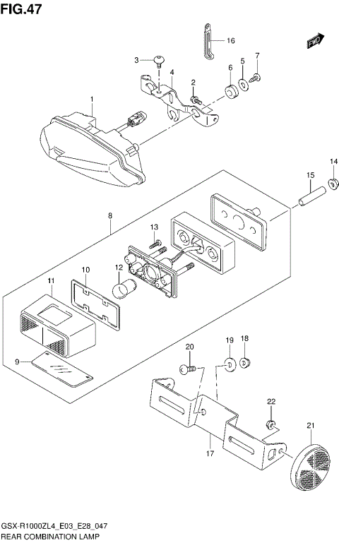 REAR COMBINATION LAMP (GSX-R1000ZL4 E03)