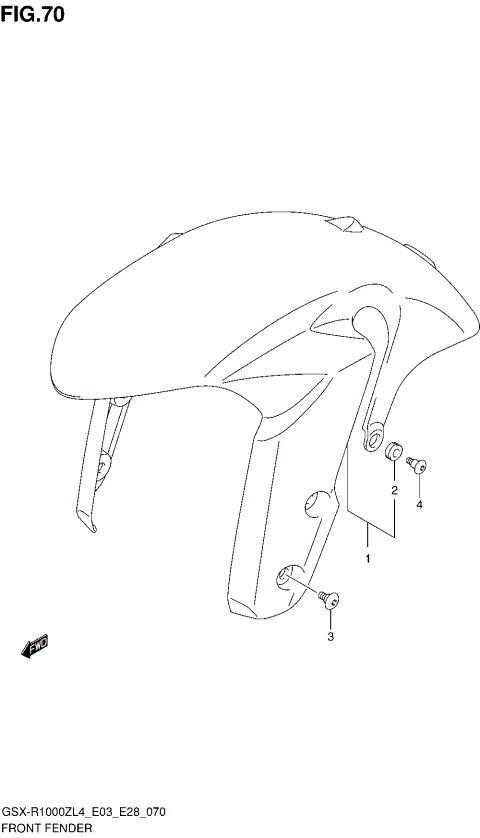 FRONT FENDER (GSX-R1000ZL4 E33)