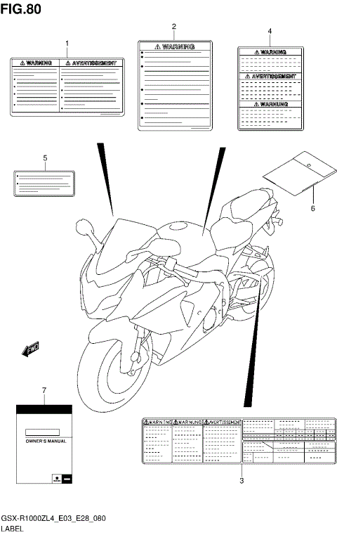 LABEL (GSX-R1000ZL4 E28)