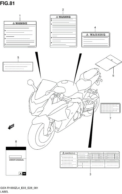 LABEL (GSX-R1000ZL4 E33)
