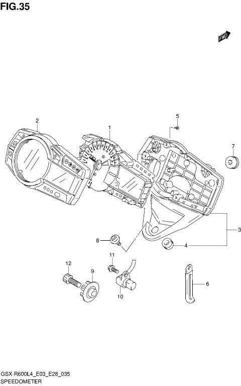 SPEEDOMETER (GSX-R600L4 E03)