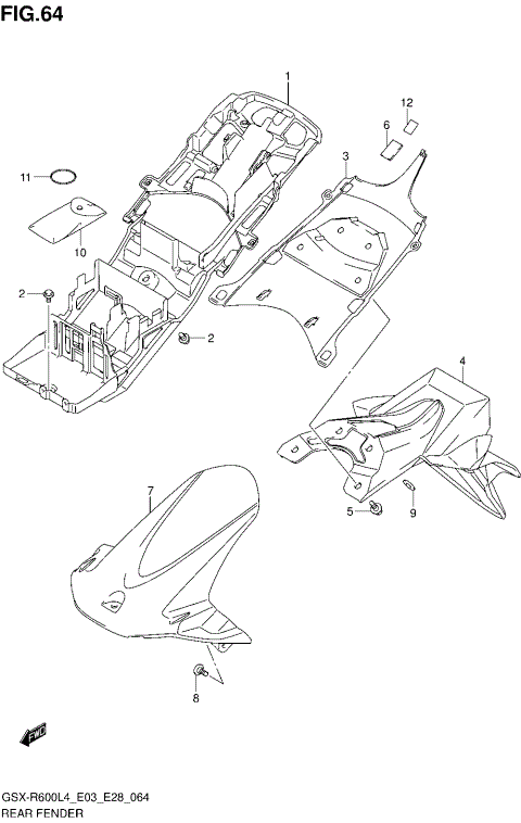REAR FENDER (GSX-R600L4 E03)