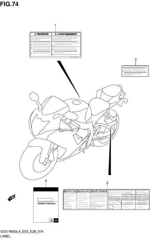 LABEL (GSX-R600L4 E28)