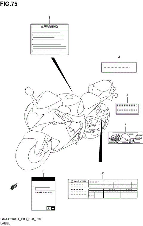 LABEL (GSX-R600L4 E33)