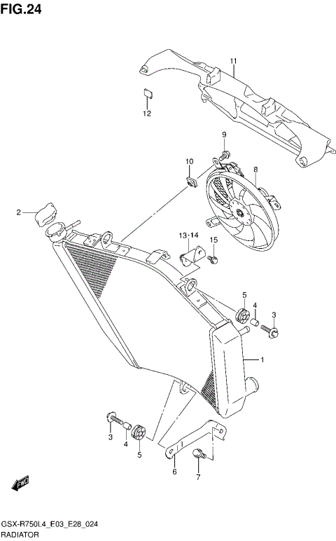 RADIATOR (GSX-R750L4 E28)
