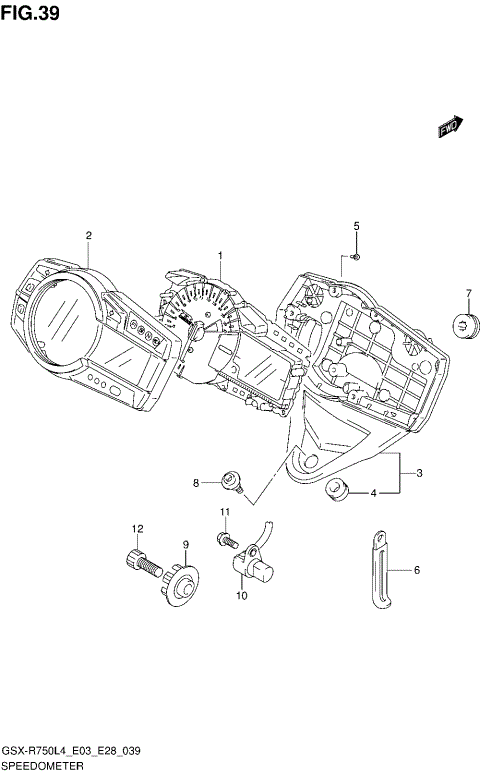SPEEDOMETER (GSX-R750L4 E28)