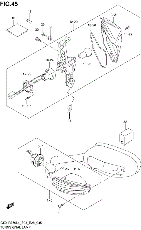 TURNSIGNAL LAMP (GSX-R750L4 E28)
