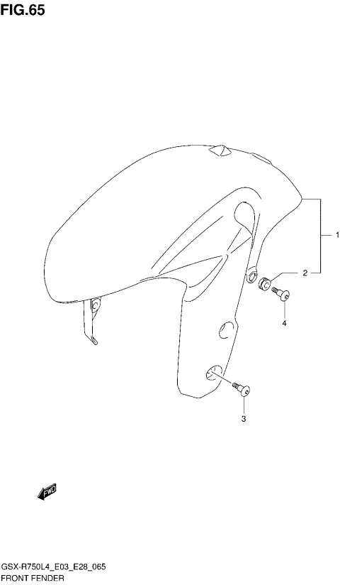 FRONT FENDER (GSX-R750L4 E33)
