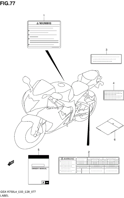 LABEL (GSX-R750L4 E03)