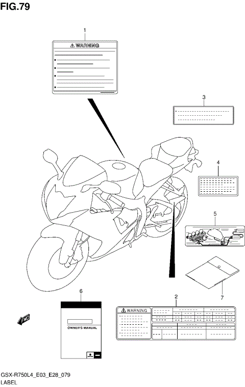 LABEL (GSX-R750L4 E33)