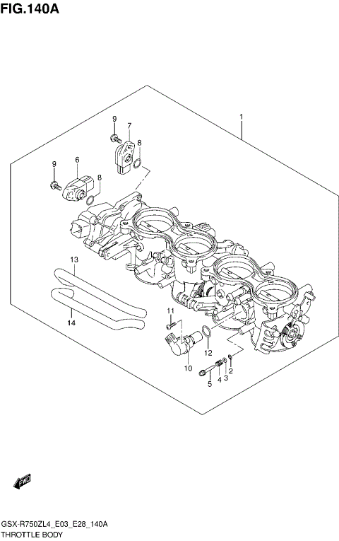 THROTTLE BODY (GSX-R750ZL4 E03)