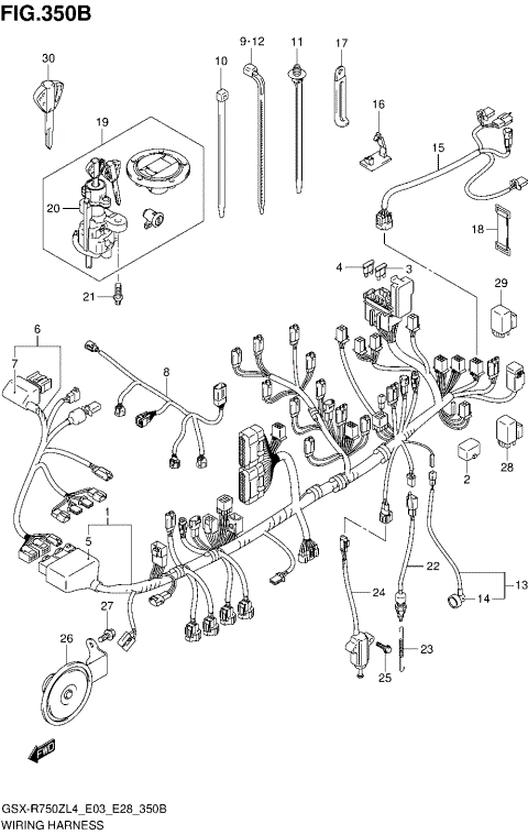 WIRING HARNESS (GSX-R750ZL4 E28)