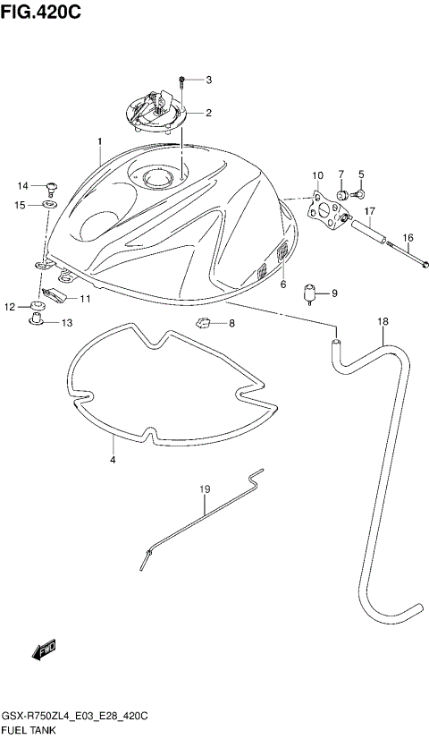 FUEL TANK (GSX-R750ZL4 E33)