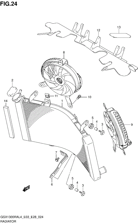 RADIATOR (GSX1300RAL4 E03)
