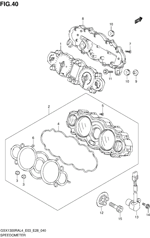 SPEEDOMETER (GSX1300RAL4 E03)