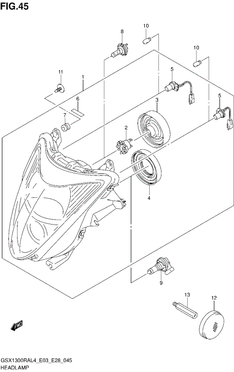 HEADLAMP (GSX1300RAL4 E33)