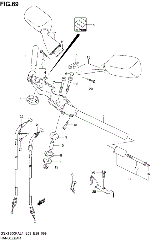 HANDLEBAR (GSX1300RAL4 E33)