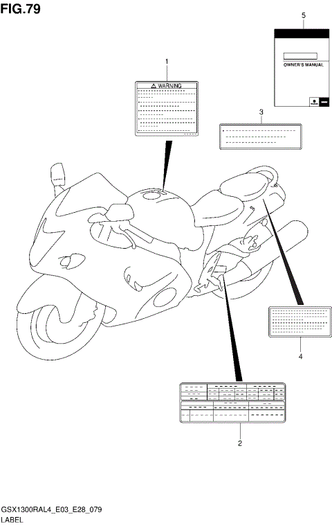 LABEL (GSX1300RAL4 E03)
