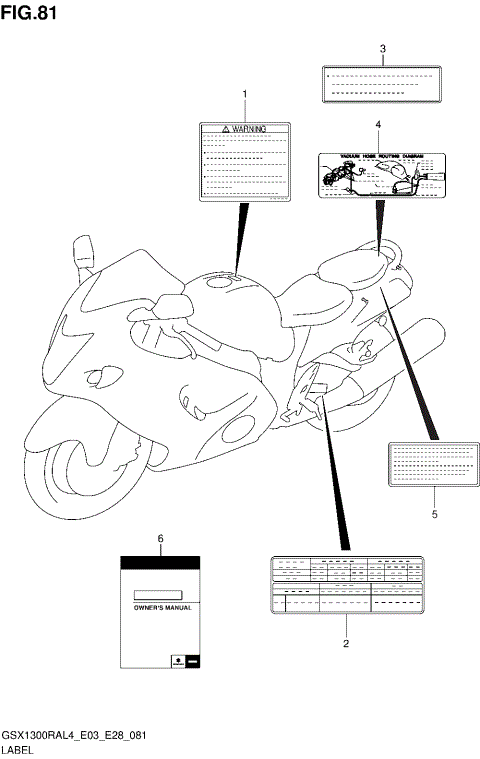 LABEL (GSX1300RAL4 E33)