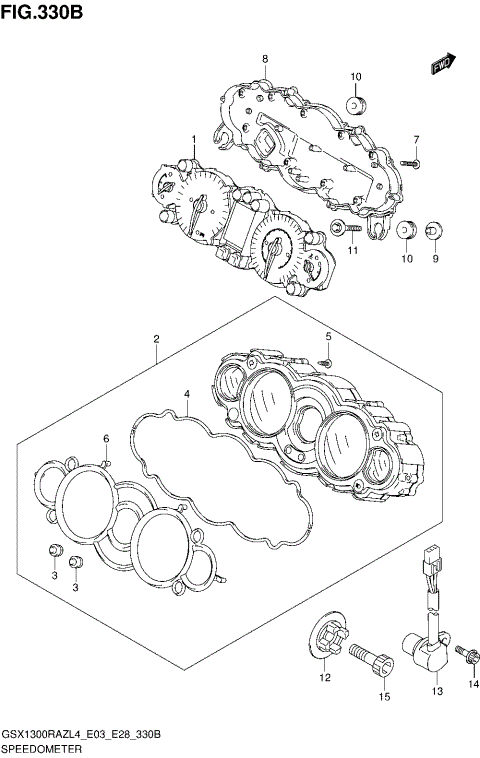 SPEEDOMETER (GSX1300RAZL4 E28)