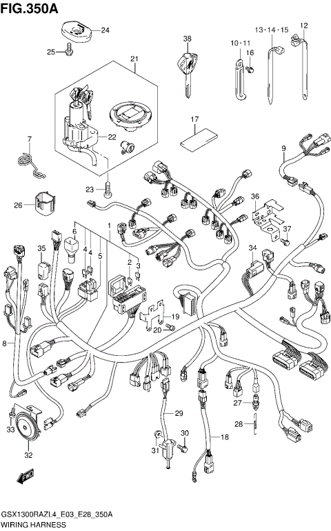 WIRING HARNESS (GSX1300RAZL4 E03)
