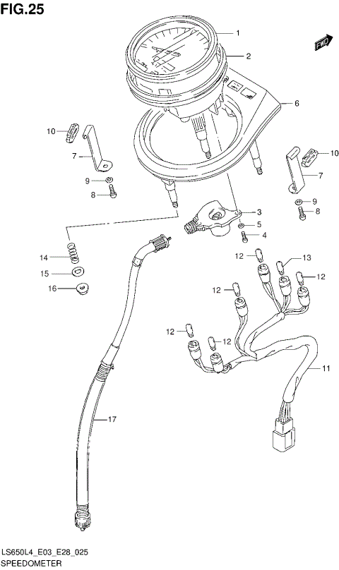 SPEEDOMETER (LS650L4 E28)