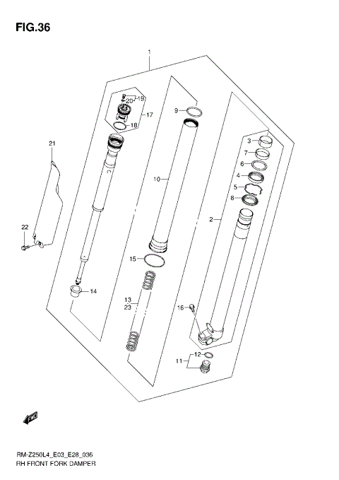 RH FRONT FORK DAMPER