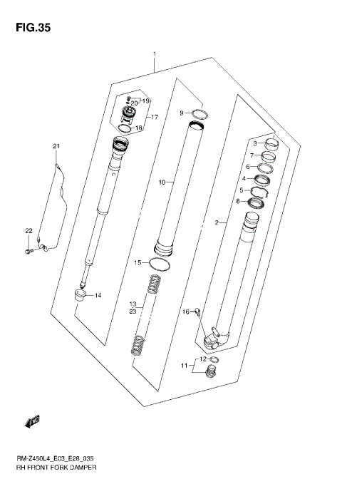RH FRONT FORK DAMPER
