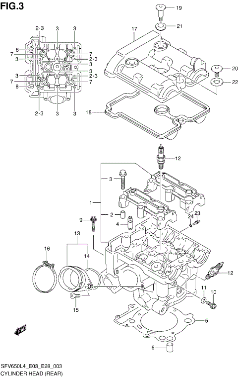 CYLINDER HEAD (REAR)
