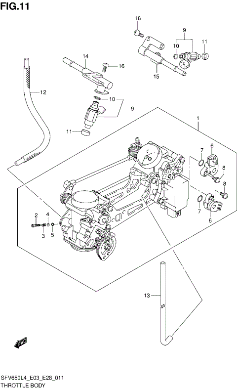THROTTLE BODY (SFV650L4 E03)