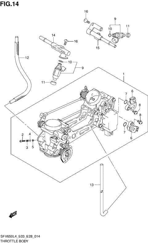 THROTTLE BODY (SFV650AL4 E28)