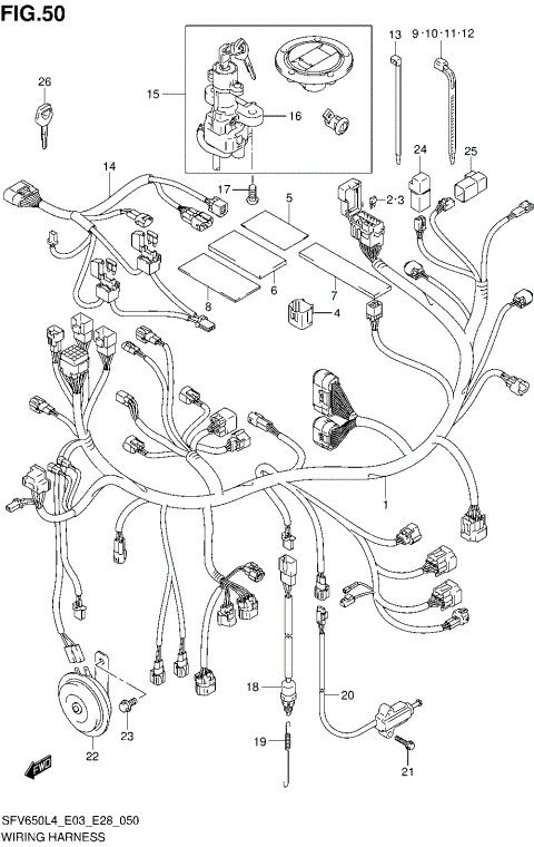 WIRING HARNESS (SFV650AL4 E28)