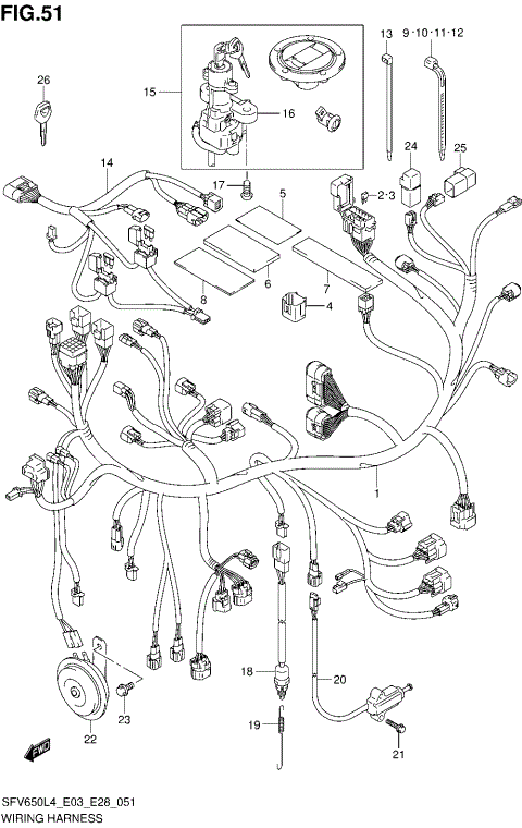 WIRING HARNESS (SFV650AL4 E33)