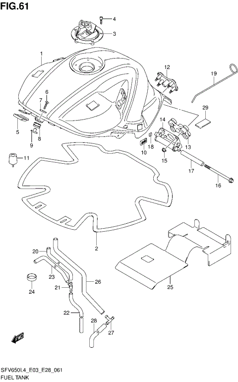 FUEL TANK (SFV650L4 E28)