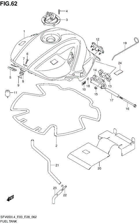 FUEL TANK (SFV650L4 E33)
