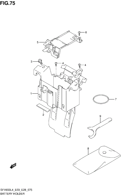 BATTERY HOLDER (SFV650L4 E03)