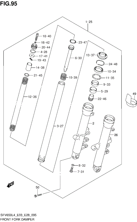 FRONT FORK DAMPER (SFV650L4 E03)