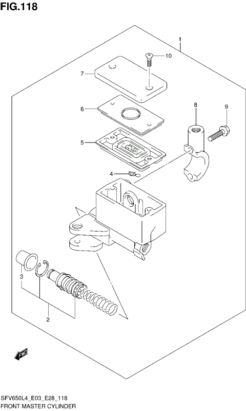 FRONT MASTER CYLINDER (SFV650AL4 E33)