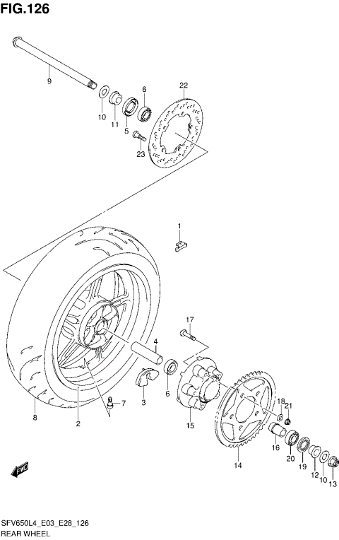 REAR WHEEL (SFV650L4 E28)