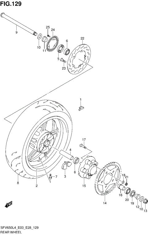 REAR WHEEL (SFV650AL4 E33)