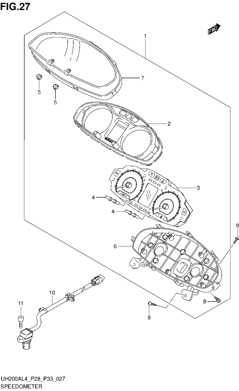 SPEEDOMETER (UH200AL4 P28)