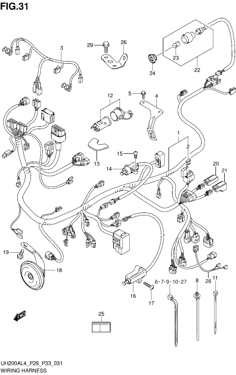 WIRING HARNESS (UH200AL4 P28)