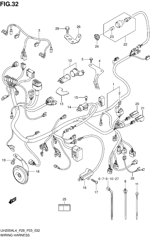 WIRING HARNESS (UH200AL4 P33)