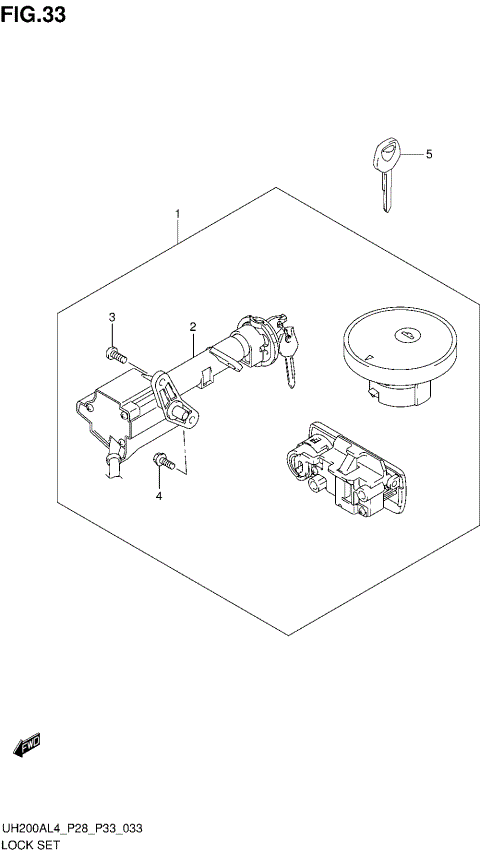 LOCK SET (UH200AL4 P28)