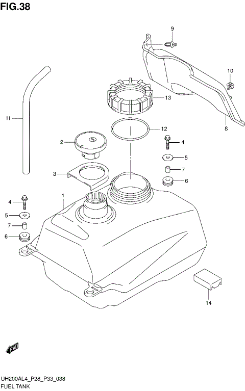 FUEL TANK (UH200AL4 P28)