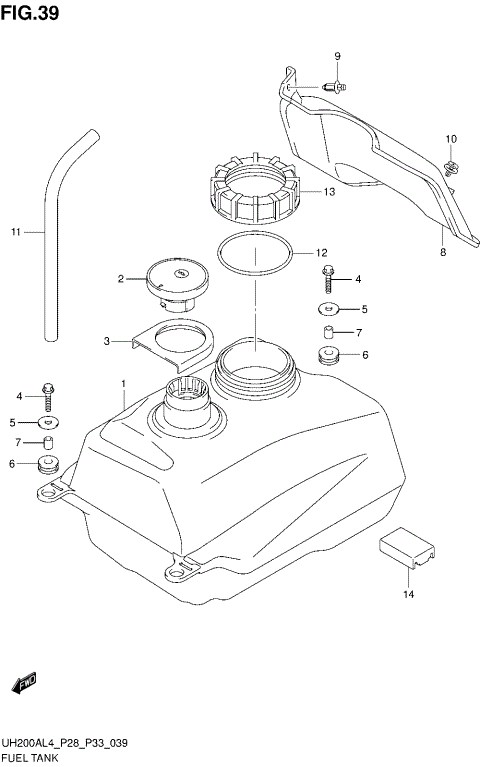 FUEL TANK (UH200AL4 P33)