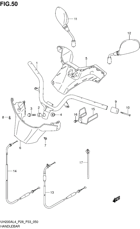 HANDLEBAR (UH200AL4 P33)
