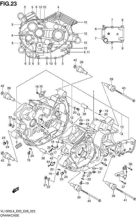 CRANKCASE (VL1500BL4 E03)