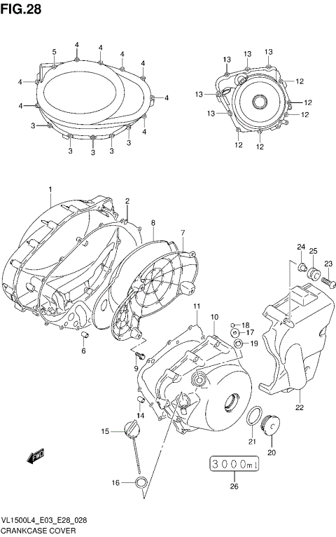 CRANKCASE COVER (VL1500L4 E33)